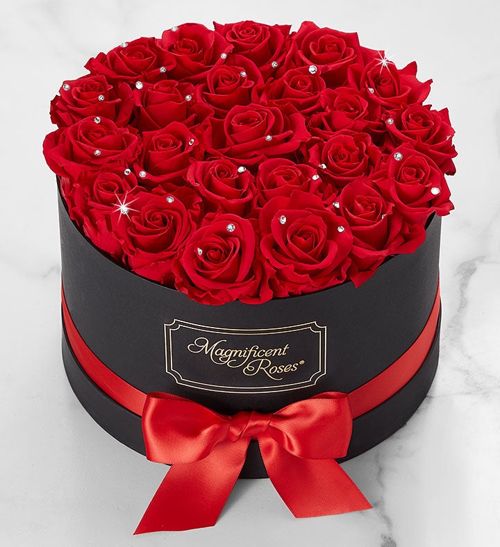 Magnificent Roses® Preserved Sparkle Red Roses